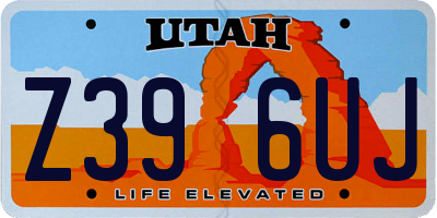 UT license plate Z396UJ