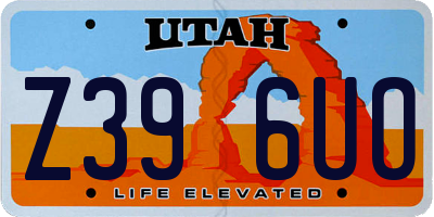 UT license plate Z396UO