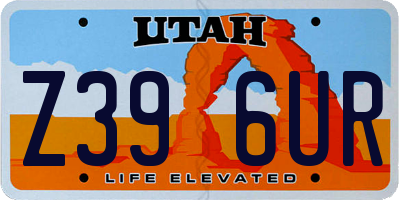 UT license plate Z396UR