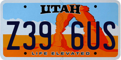 UT license plate Z396US