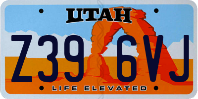 UT license plate Z396VJ