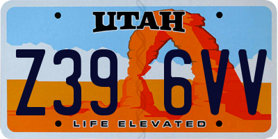 UT license plate Z396VV