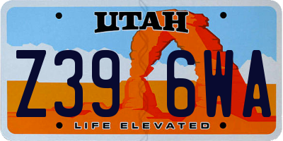 UT license plate Z396WA