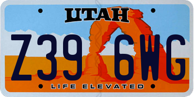 UT license plate Z396WG