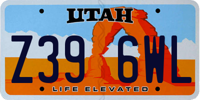 UT license plate Z396WL