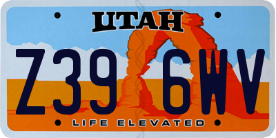 UT license plate Z396WV