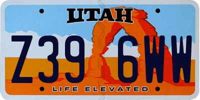 UT license plate Z396WW
