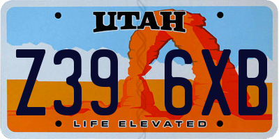 UT license plate Z396XB
