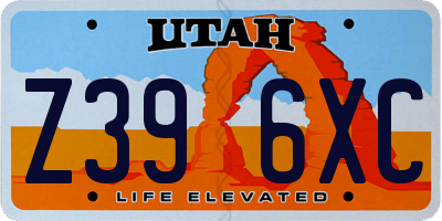 UT license plate Z396XC