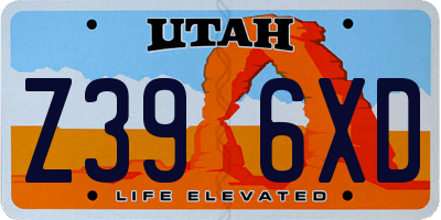 UT license plate Z396XD