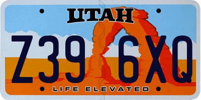 UT license plate Z396XQ
