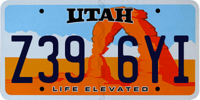 UT license plate Z396YI
