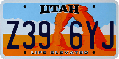 UT license plate Z396YJ