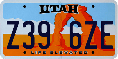 UT license plate Z396ZE