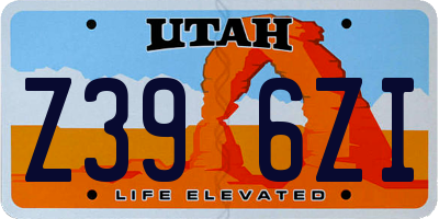 UT license plate Z396ZI