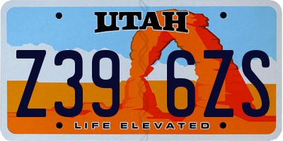 UT license plate Z396ZS