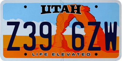 UT license plate Z396ZW