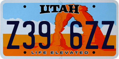 UT license plate Z396ZZ