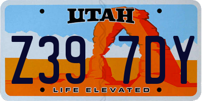 UT license plate Z397DY