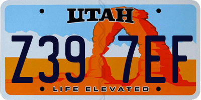 UT license plate Z397EF