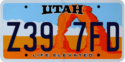 UT license plate Z397FD