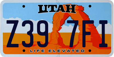 UT license plate Z397FI