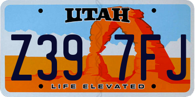 UT license plate Z397FJ