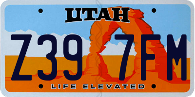 UT license plate Z397FM