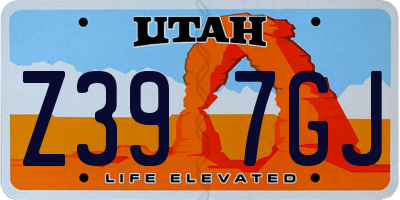 UT license plate Z397GJ