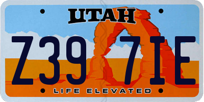 UT license plate Z397IE