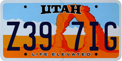 UT license plate Z397IG