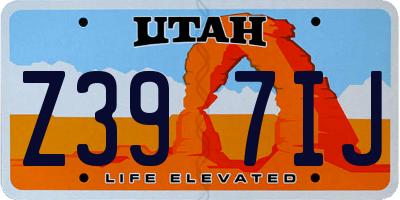 UT license plate Z397IJ