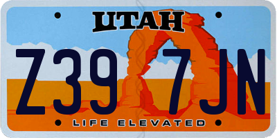 UT license plate Z397JN