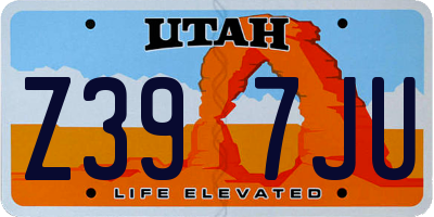 UT license plate Z397JU