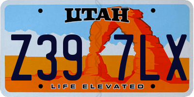 UT license plate Z397LX