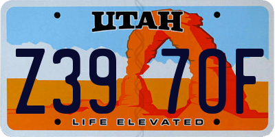 UT license plate Z397OF