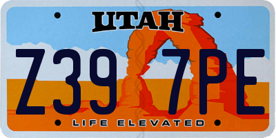 UT license plate Z397PE