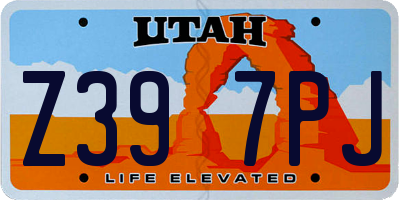 UT license plate Z397PJ