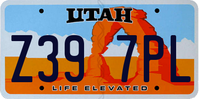 UT license plate Z397PL