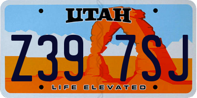 UT license plate Z397SJ
