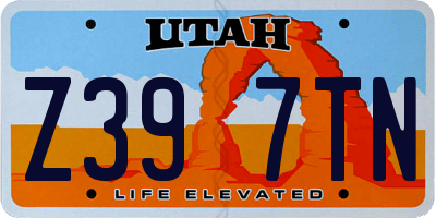 UT license plate Z397TN