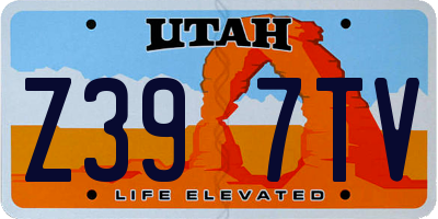 UT license plate Z397TV