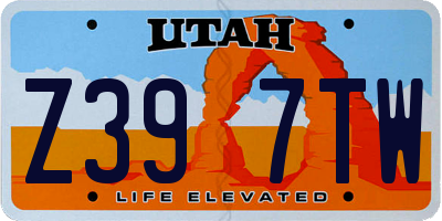 UT license plate Z397TW