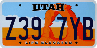 UT license plate Z397YB