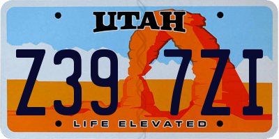 UT license plate Z397ZI