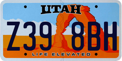 UT license plate Z398BH