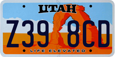UT license plate Z398CD