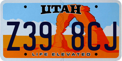 UT license plate Z398CJ