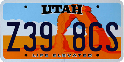UT license plate Z398CS