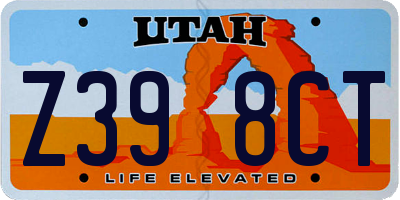 UT license plate Z398CT